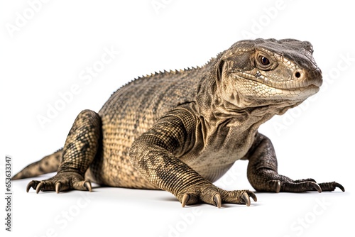 Monitor Lizard isolated on white background