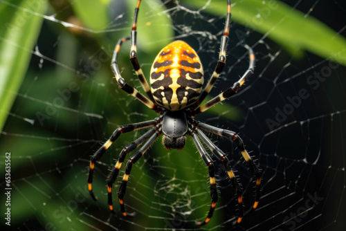 Garden spider on the cobweb © Venka
