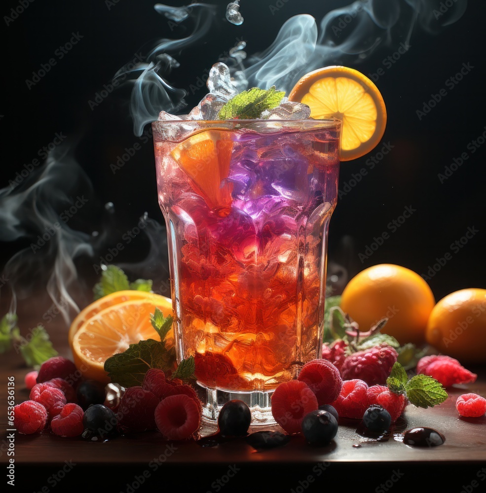 Cocktail with ice generative ai Cocktail with ice generative ai
