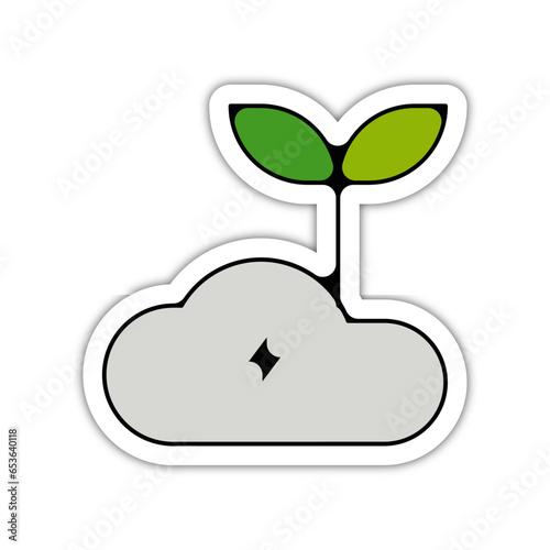 picto logo icones et symbole ecologie nuage pluie energie eau couleur relief