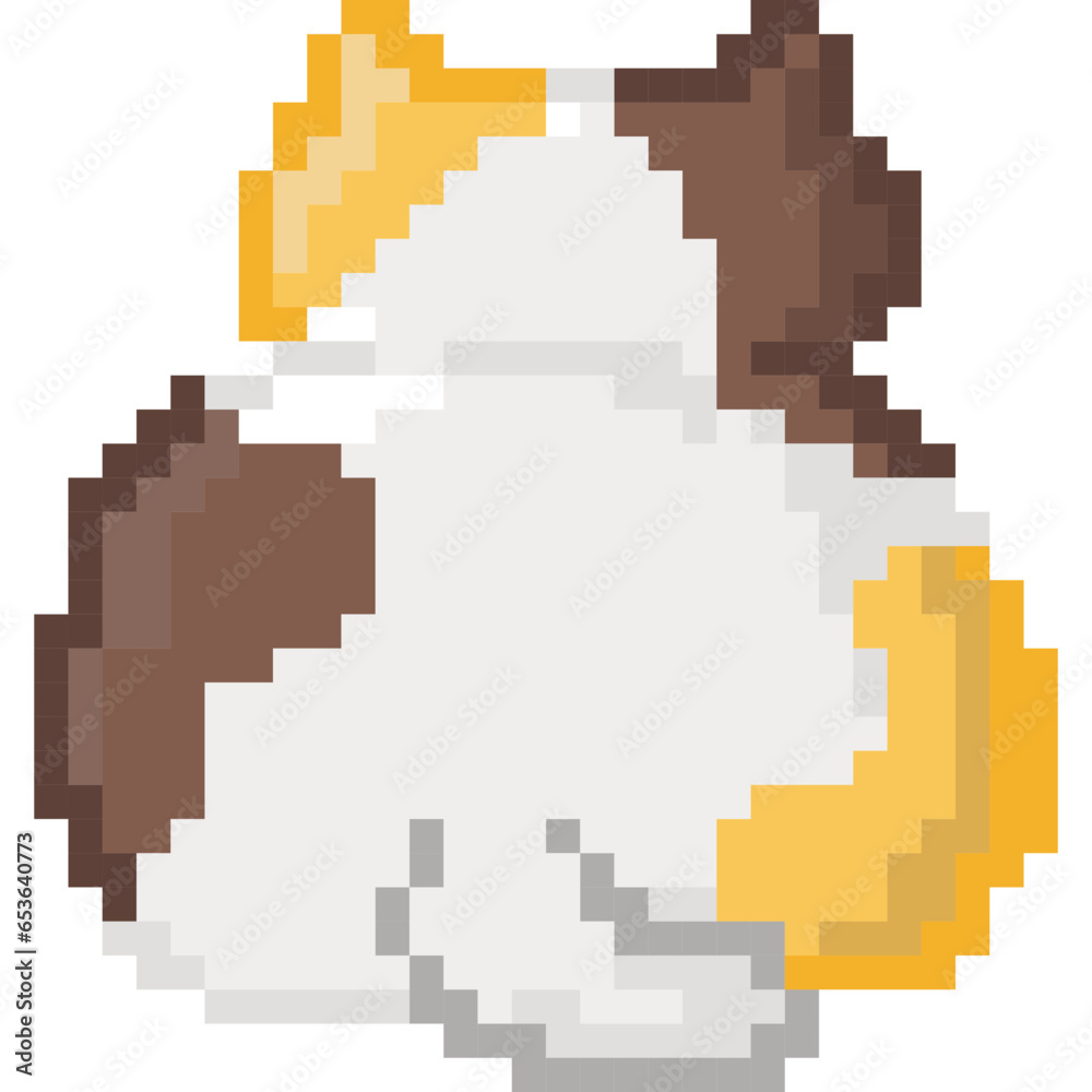 Obraz premium behind cute kitty cartoon pixel art 8 bit vector Flat icon