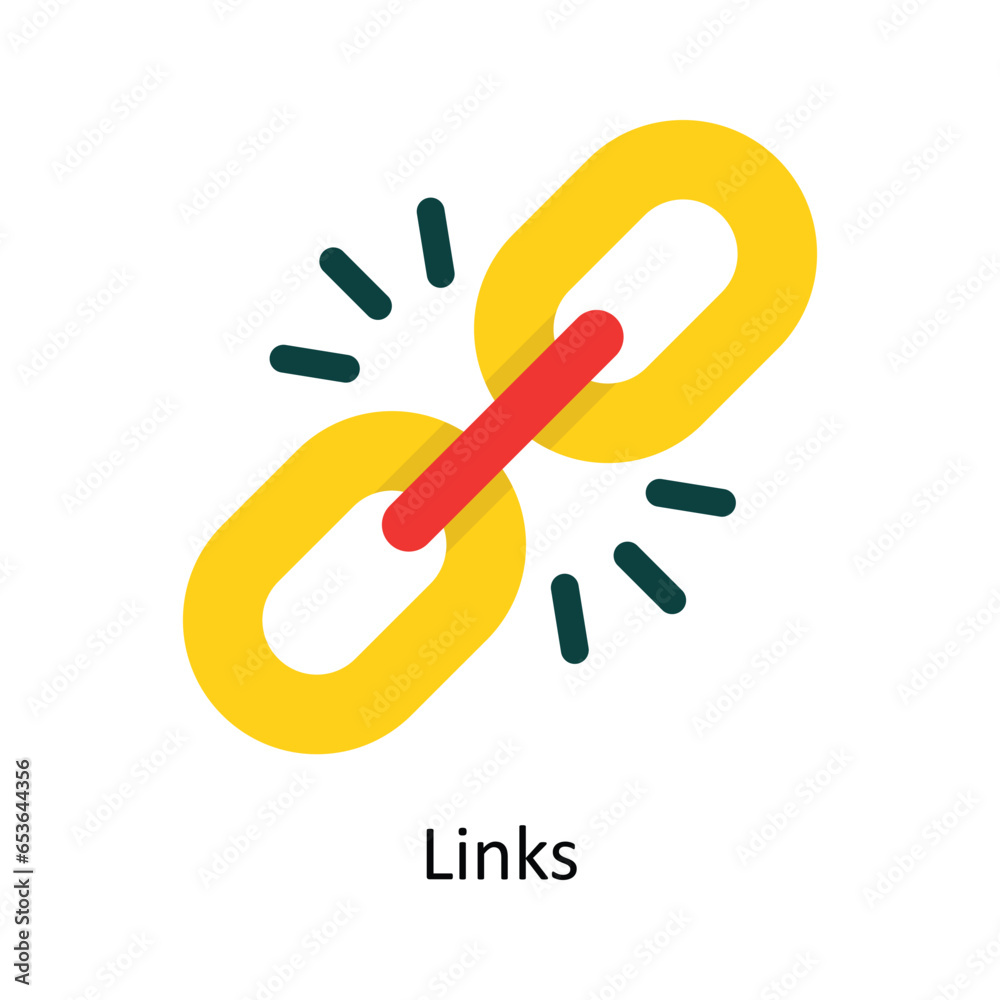 Links vector Flat Icon Design illustration. Symbol on White background EPS 10 File Links vector Flat Icon Design illustration. Symbol on White background EPS 10 File