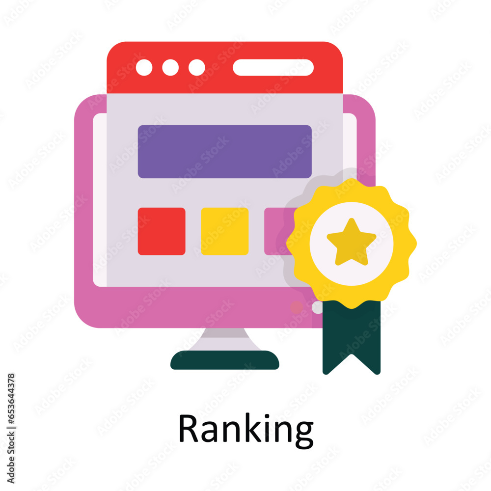 Ranking vector Flat Icon Design illustration. Symbol on White background EPS 10 File Ranking vector Flat Icon Design illustration. Symbol on White background EPS 10 File