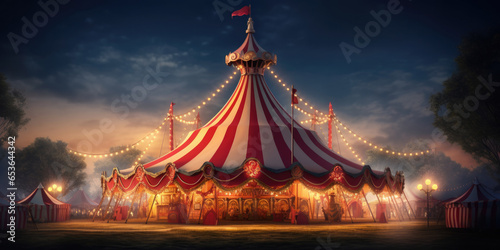 3D Rendering Of A Circus Tent A Circus Tent With Beautiful Lighting In The Background Designed For A Captivating Visual . Сoncept D Rendering, Circus Tent Design, Beautiful Lighting