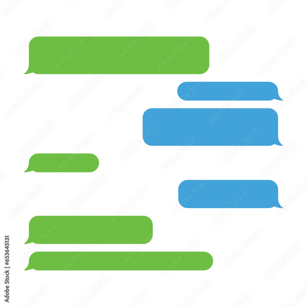 Chat Bubbles. Sms Messages on White Background. Vector. Chat Bubbles. Sms Messages on White Background. Vector.