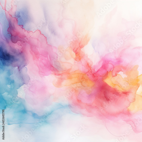 abstract blue and pink pastel color watercolor background © Piyaporn
