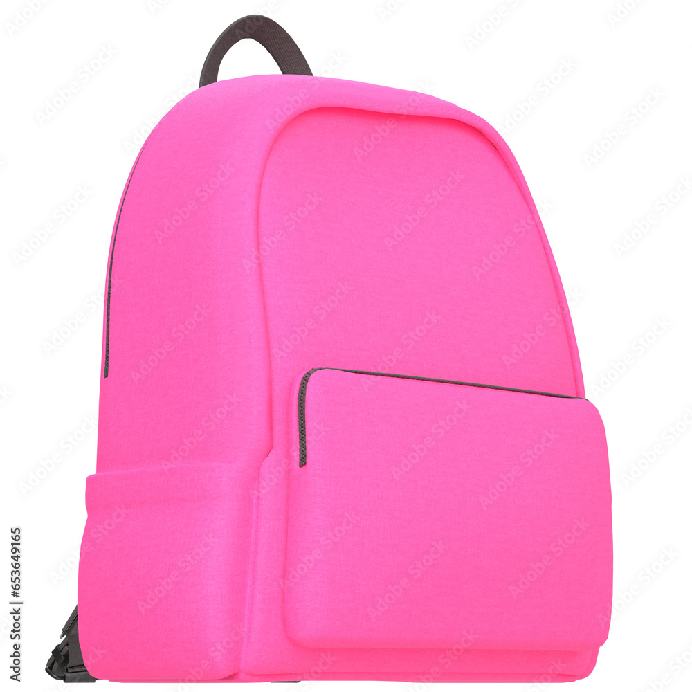 Fototapeta premium 3D rendering illustration of a pink backpack