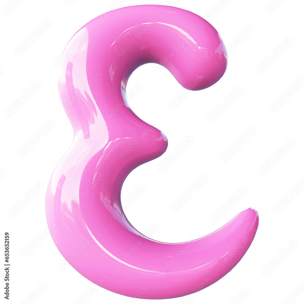 Pink Letter E Bubble - 3d Aphabet Font Pink Letter E Bubble - 3d Aphabet Font