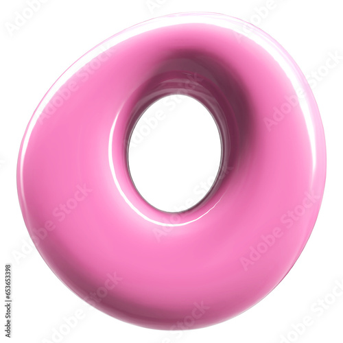 Pink Letter O Bubble - 3d Aphabet Font