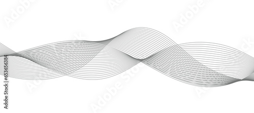 Modern vector background with grey wavy lines.