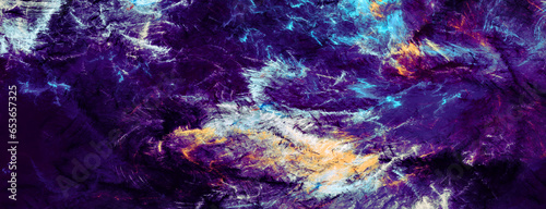 Wallpaper Mural Abstract painting color texture. Modern futuristic pattern. Dark background. Fractal artwork for creative graphic design Torontodigital.ca
