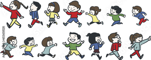 子供達の楽しい行進