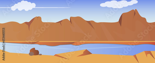 Grand Canyon desert landscape  vector illustration..