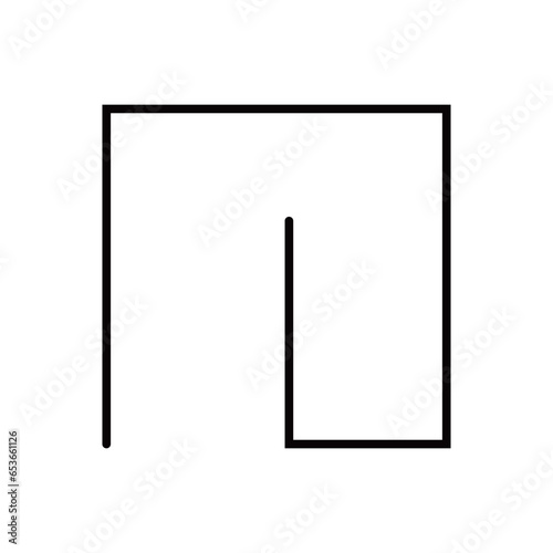 ヒエログリフです。アルファベットではhを示し、よしず張りの囲いを表現しています。