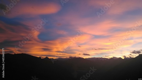 Mountain Sunset blue sky cloud © Alex