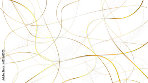 Golden luxury scribble lines art background. Vector design