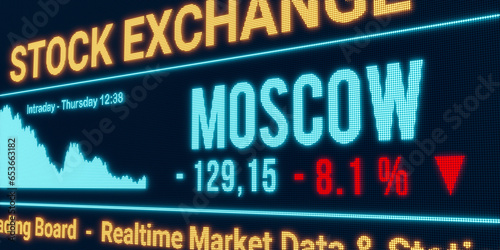 Photography Moscow , stock market moving down