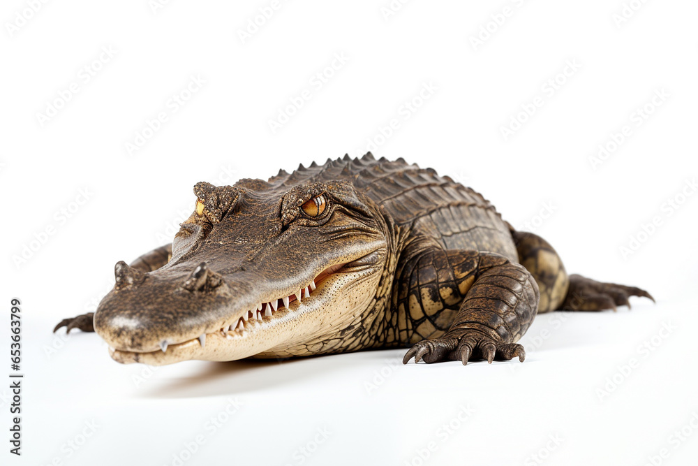 Fototapeta premium Crocodile isolated on white background