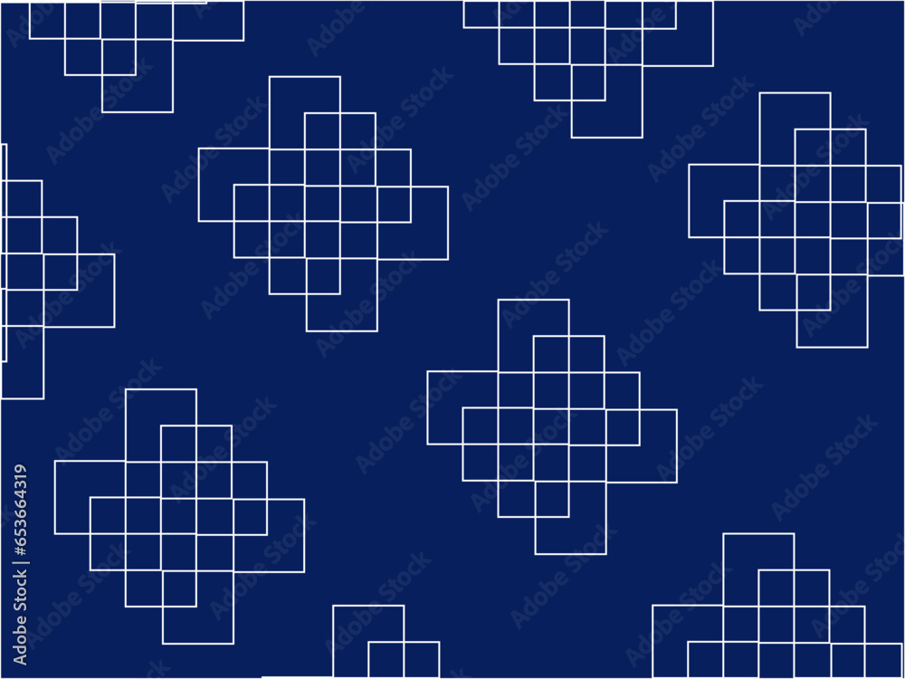 The graphic design element and abstract geometric background with isometric vector blocks for banner template or header