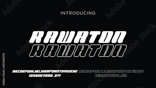 Elegant Font Decorative for fashion and Poster Abstract Lettering Minimal Modern Typography Uppercase and number. vector illustration
