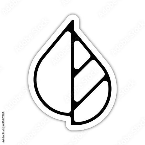 picto logo icones et symbole ecologie logo feuille natture et eau epais relief