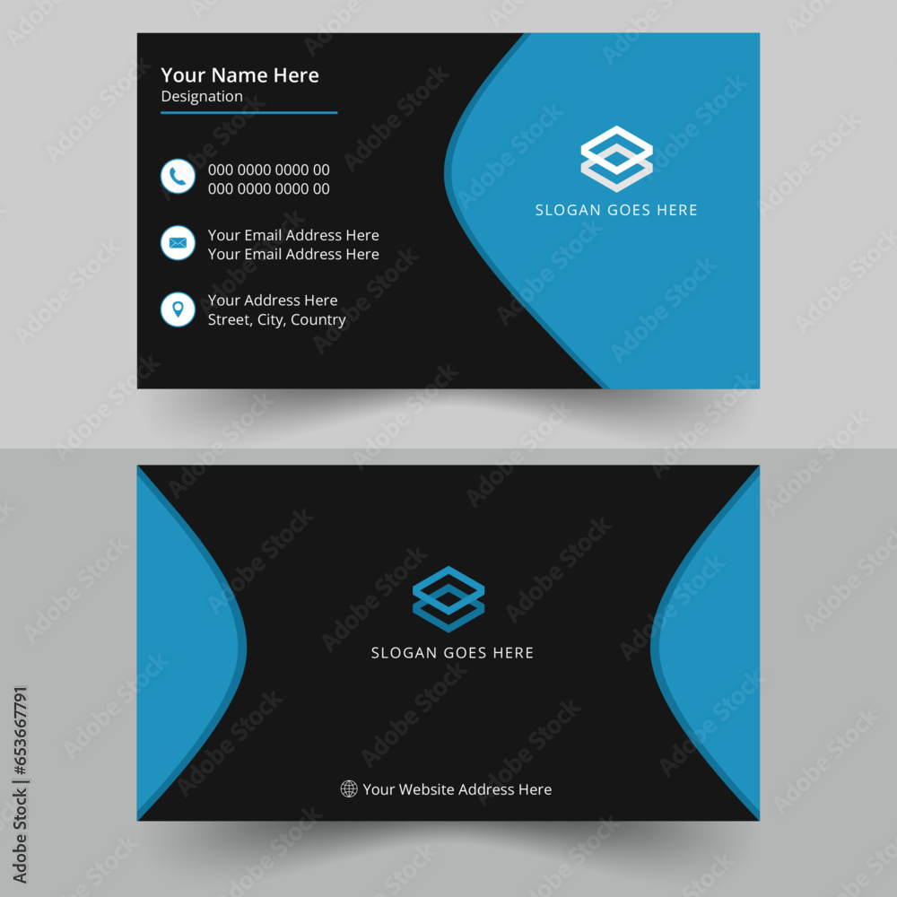 Business Card Template Modern And Clean Professional Card Best Color