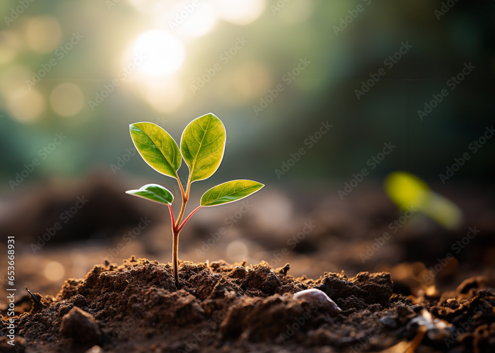 close-up of buds of trees on a soil, envorionmental concept close-up of buds of trees on a soil, envorionmental concept