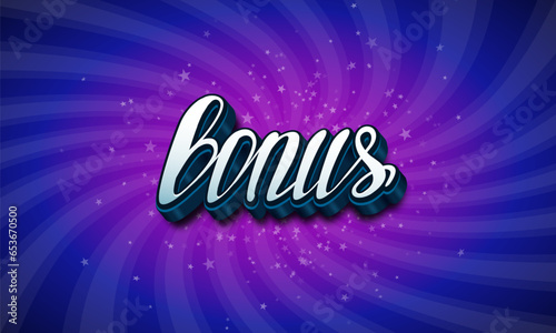 Sign Bonus on a bright background. Vector illustration.