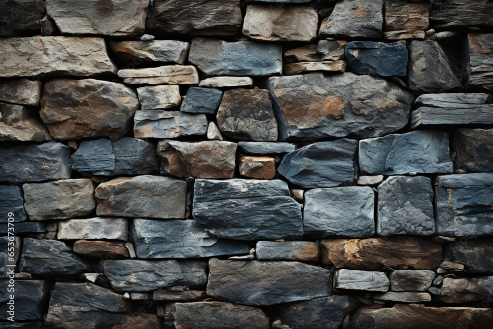 Grey/Brown Stone Wall Background - Generative AI Grey/Brown Stone Wall Background - Generative AI