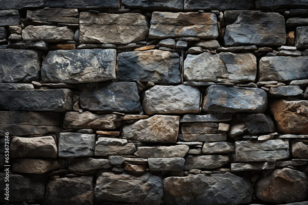 Grey/Brown Stone Wall Background - Generative AI Grey/Brown Stone Wall Background - Generative AI