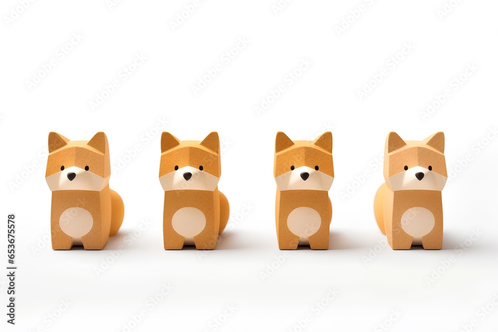コルクでできた柴犬(3D) コルクでできた柴犬(3D)