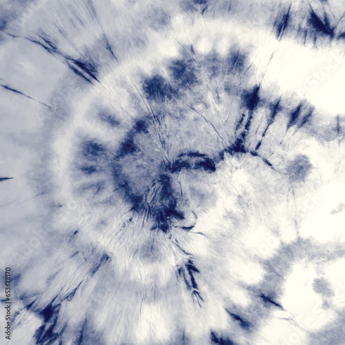 Round Tie Dye Boho. Blue Swirl Background. Traditional Denim Tie Dye. Seamless Abstract Indigo. Indigo Tie Dye Swirl. Spiral Dyed Pattern Dyed Repeat. Vector Seamless Shibori. Indigo Pastel Batik.