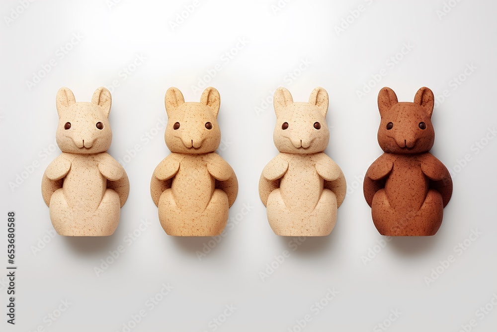 コルクでできたリスとハリネズミ(3D)
コルクでできたリスとハリネズミ(3D)