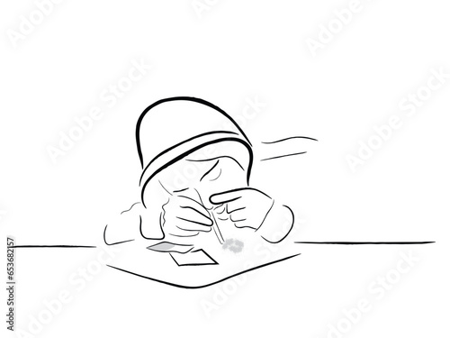 illustration of a person with drugs 