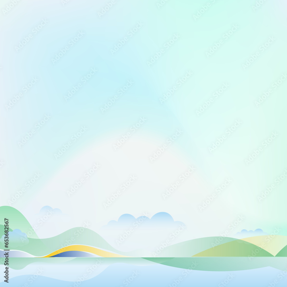 Obraz premium 青い海と山を背景にした風景