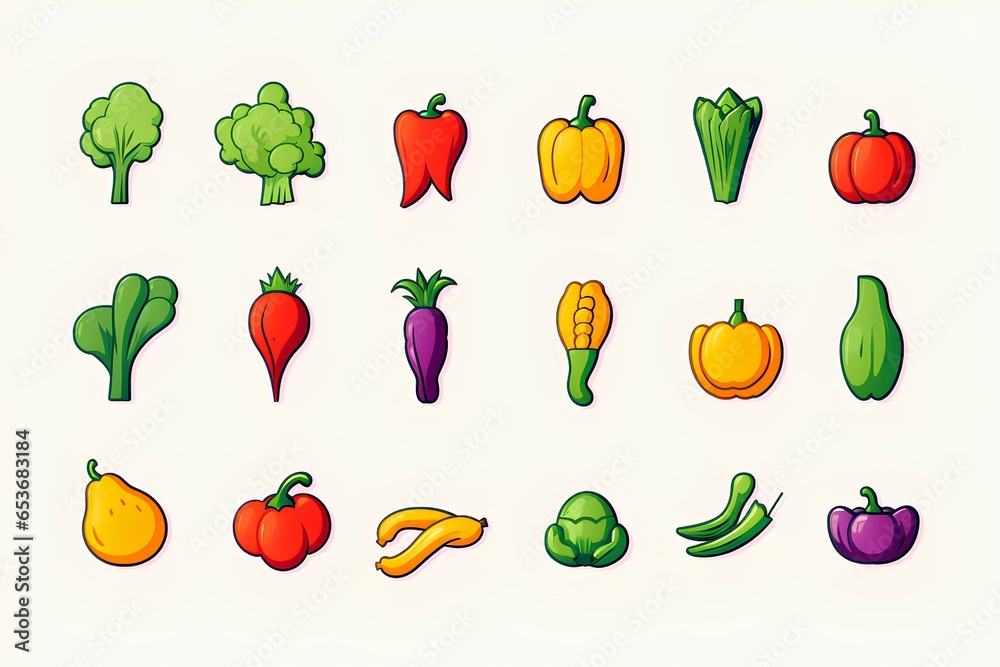 Fototapeta premium 野菜の素材イラスト