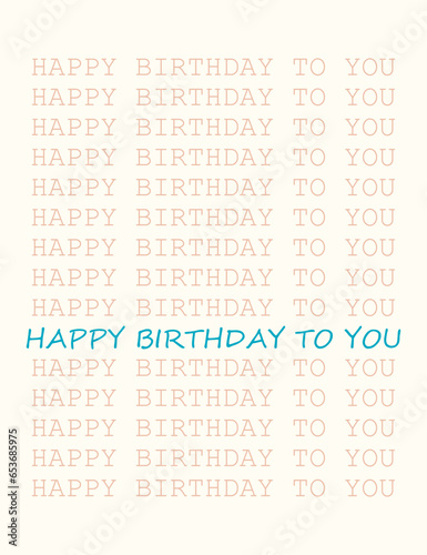 Simple happy birthday card with texts