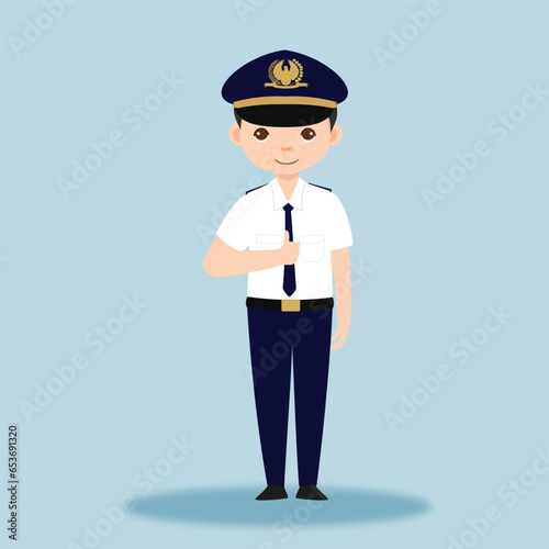 Machinist Profession Cartoon Character