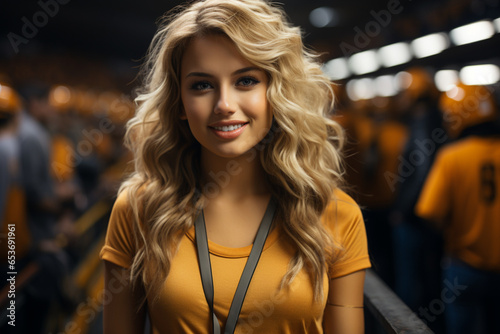 Portrait Of A Blonde Smiling Woman - Generative AI