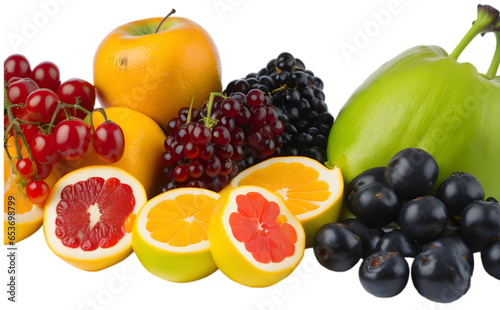 fruits and berries on transparent background PNG 