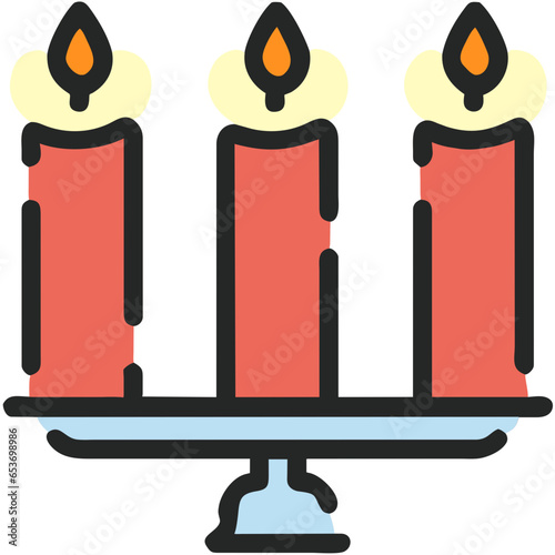 illustration of a candle holder icon 