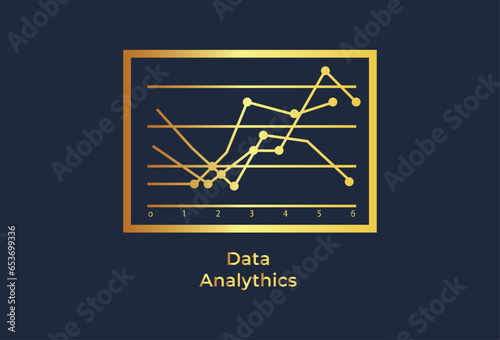 an icon representing analytics. It is a linear vector illustration belonging to a collection of marketing and SEO icons. The icon features an outline style and represents analytics or data analysis. 