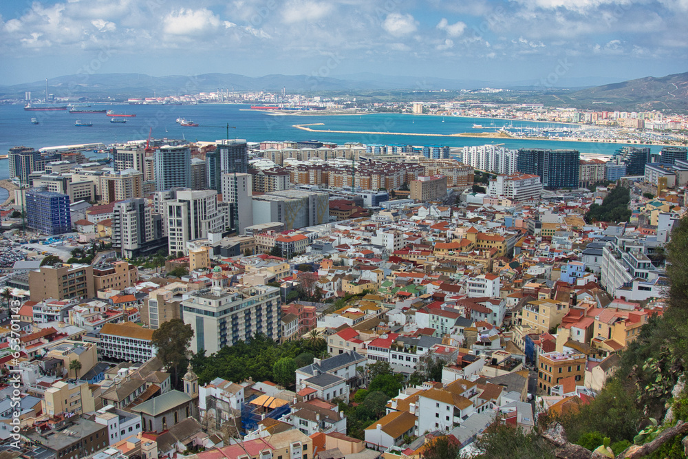 Gibraltar, aerial view from above