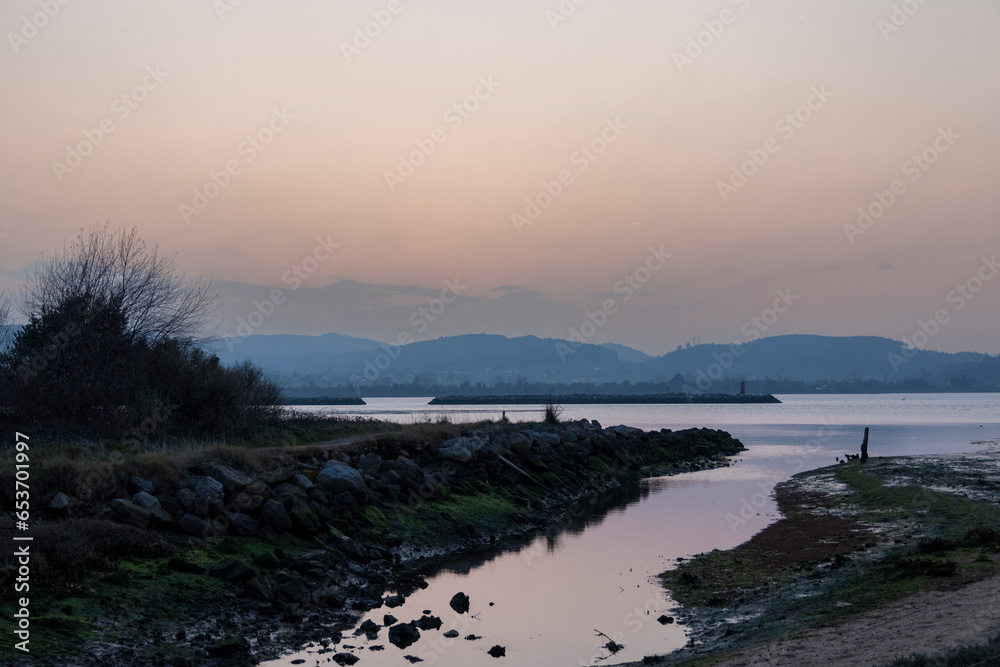 Majestic Sunset Over the Ason River: A Serene and Breathtaking Northern Spanish Landscape