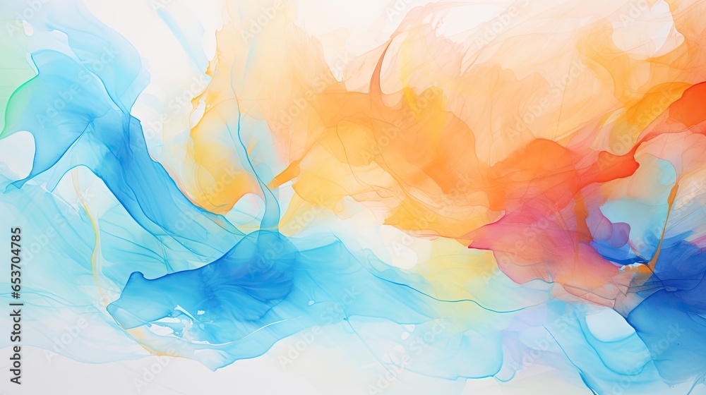 Abstract Watercolor Painting with Loose Brushstrokes