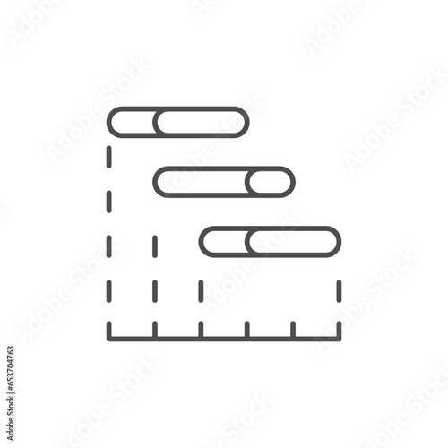 Project timeline line outline icon