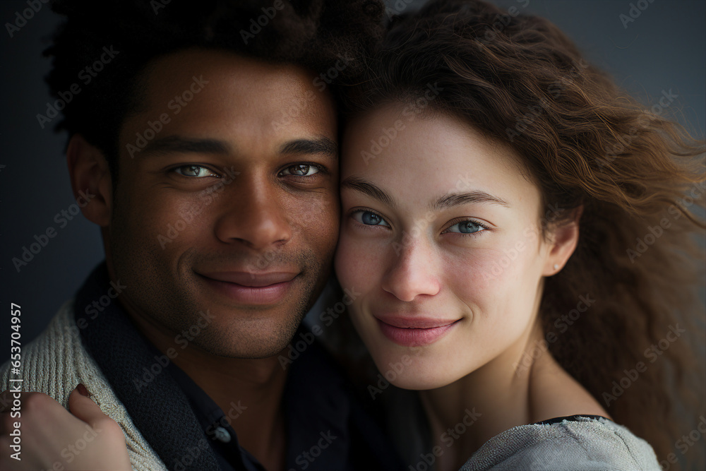 Generative AI portrait picture of happy couple spending time together hugging kissing Generative AI portrait picture of happy couple spending time together hugging kissing