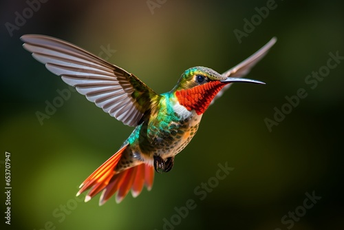 A Graceful Hummingbird in Flight, A Breathtaking Moment in Nature's Symphony
