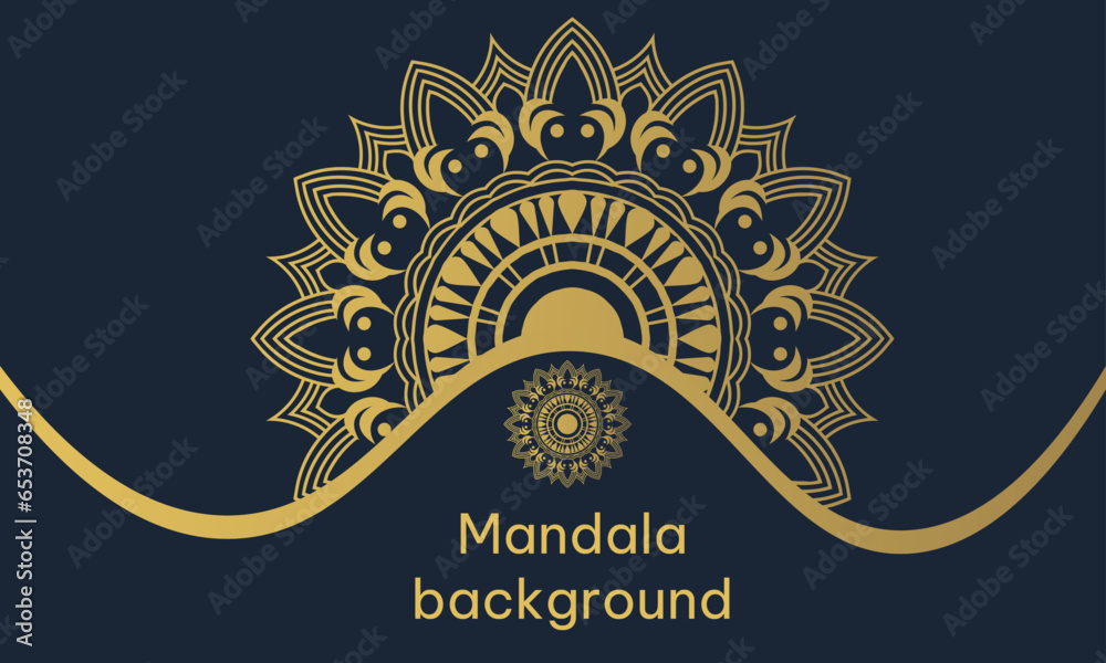 luxury mandala with abstract background  with golden arabesque pattern east style.