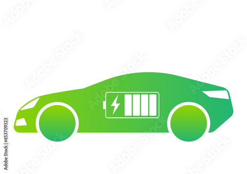 Electric Car. EV Car Symbol. Electric Car. EV Charging Station. Green Energy or Eco-friendly Concept. Vector Illustration. 